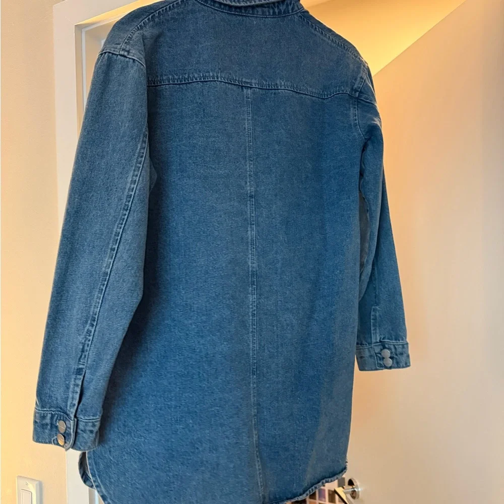 superdown Light Blue Denim Shirt Dress - Picture 3 of 4